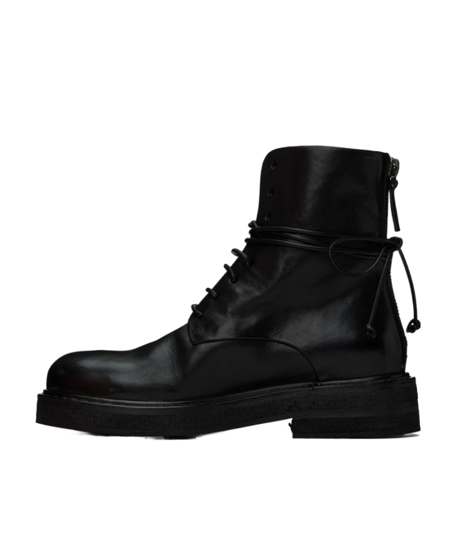 Marsèll Lace-up Leather Boots In Black