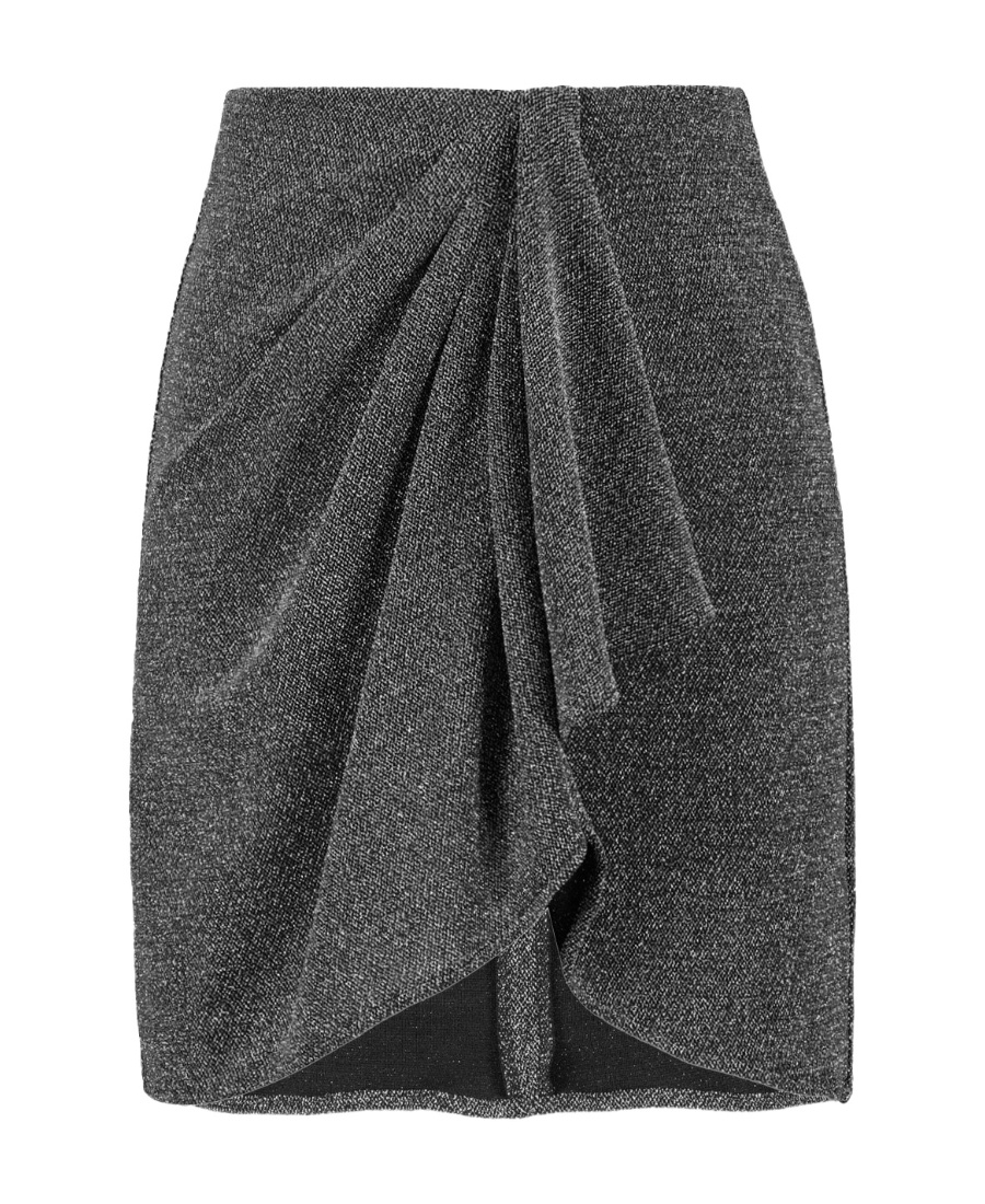 Isabel Marant Étoile Marant Étoile Woman Mini Skirt Black Size 8 Polyamide, Metallic Polyester, Elastane In Black