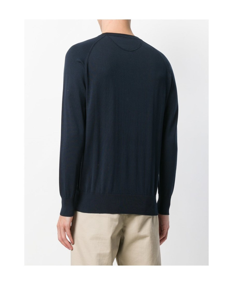 Shop Aspesi Crew-neck Cotton Sweatshirt In Black