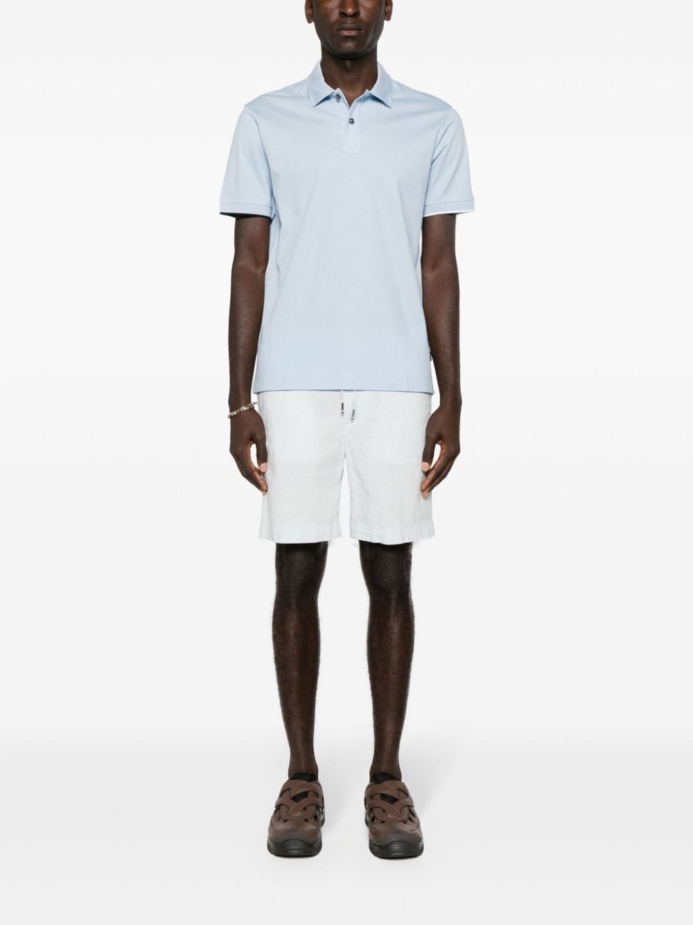 Hugo Boss Drawstring Bermuda Shorts In White