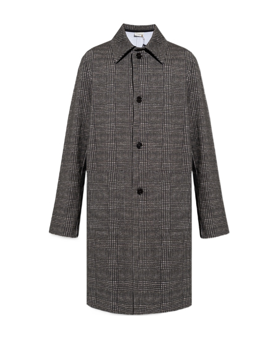 Dries Van Noten Lapel Long-sleeved Coat In Black