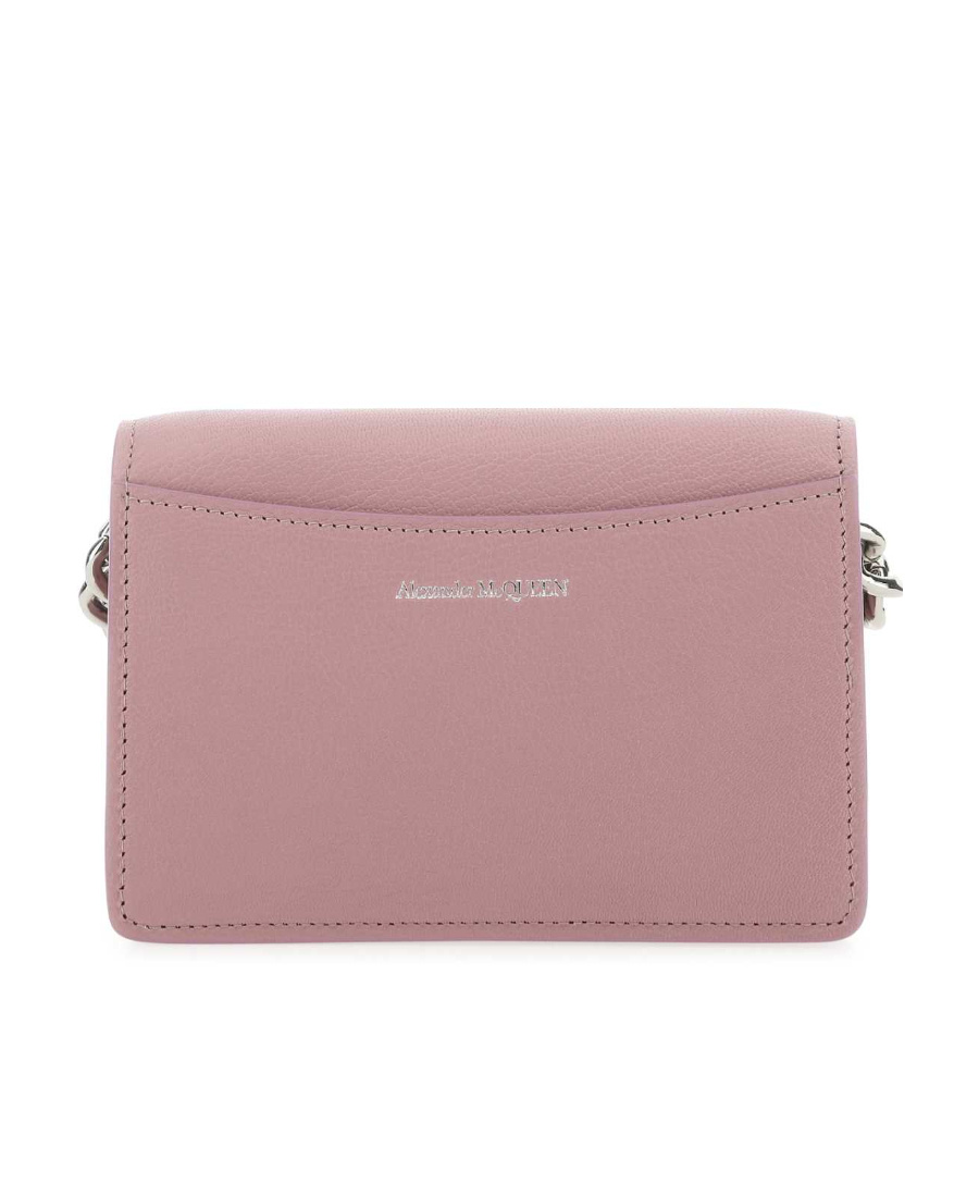 Alexander Mcqueen Four Ring Mini Bag - Pink Antique - Leather In Pink