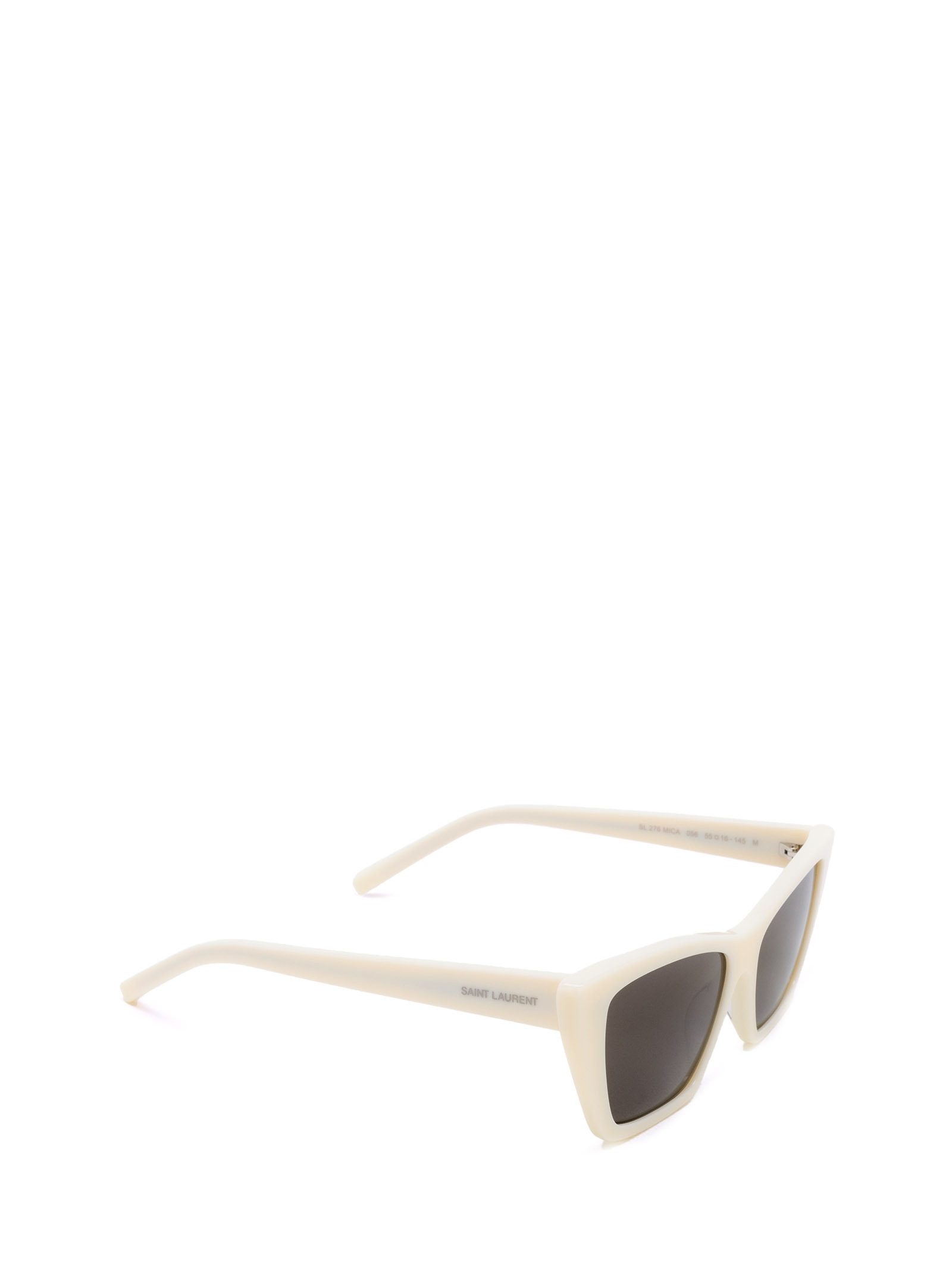 Saint Laurent Womens White Sl 276 Mica Cat Eye Acetate Sunglasses In Brown