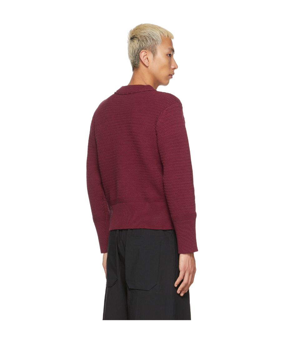 Craig Green Burgundy Round Neck Sweater In Red
