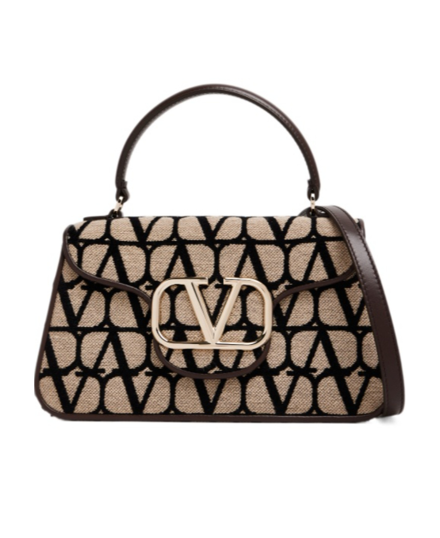 Valentino Toile Iconographe Vlogo Tote Bag In Black