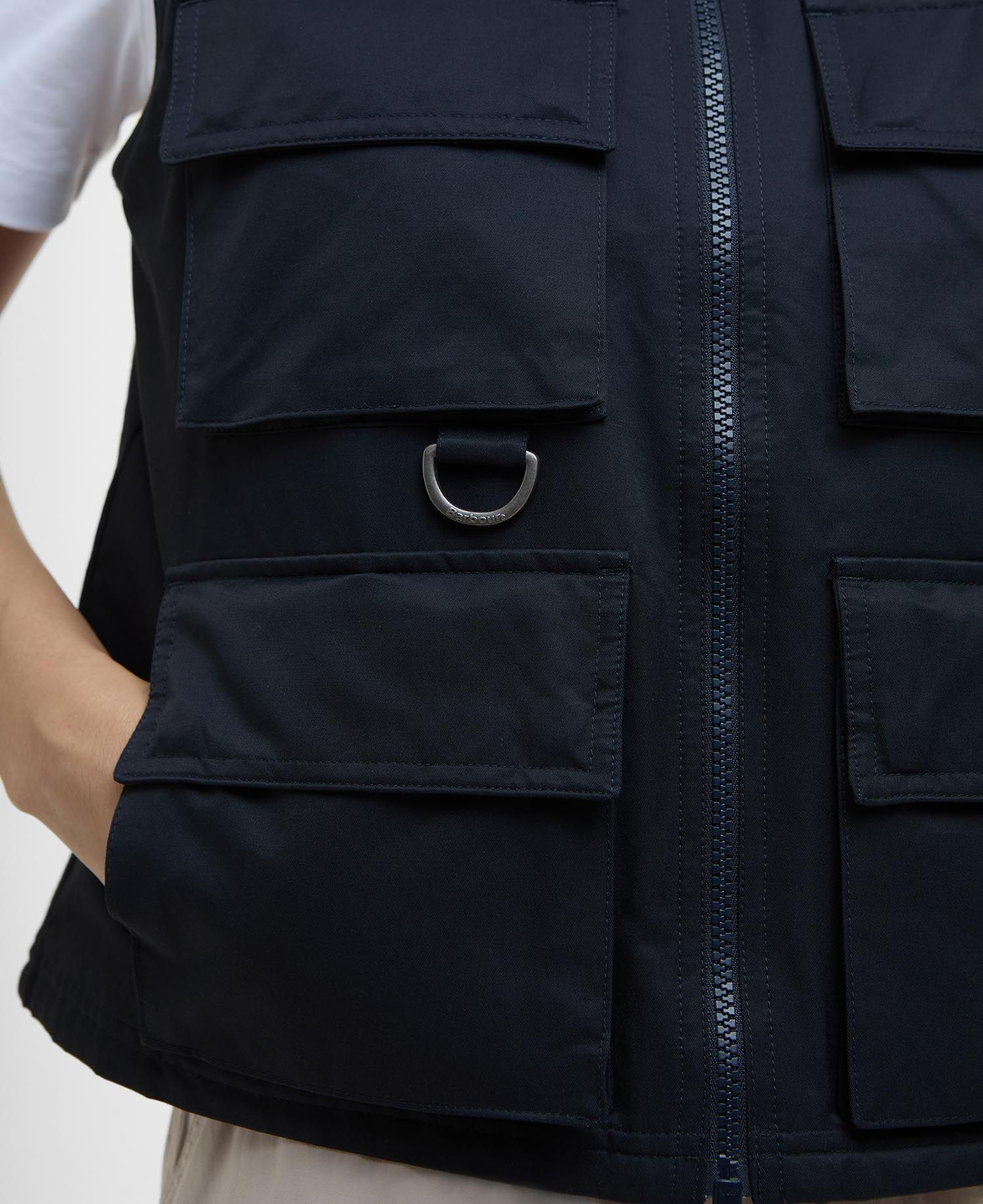 Barbour Waistcoat  Woman Color Blue In Dark Navy Blue/light Sand