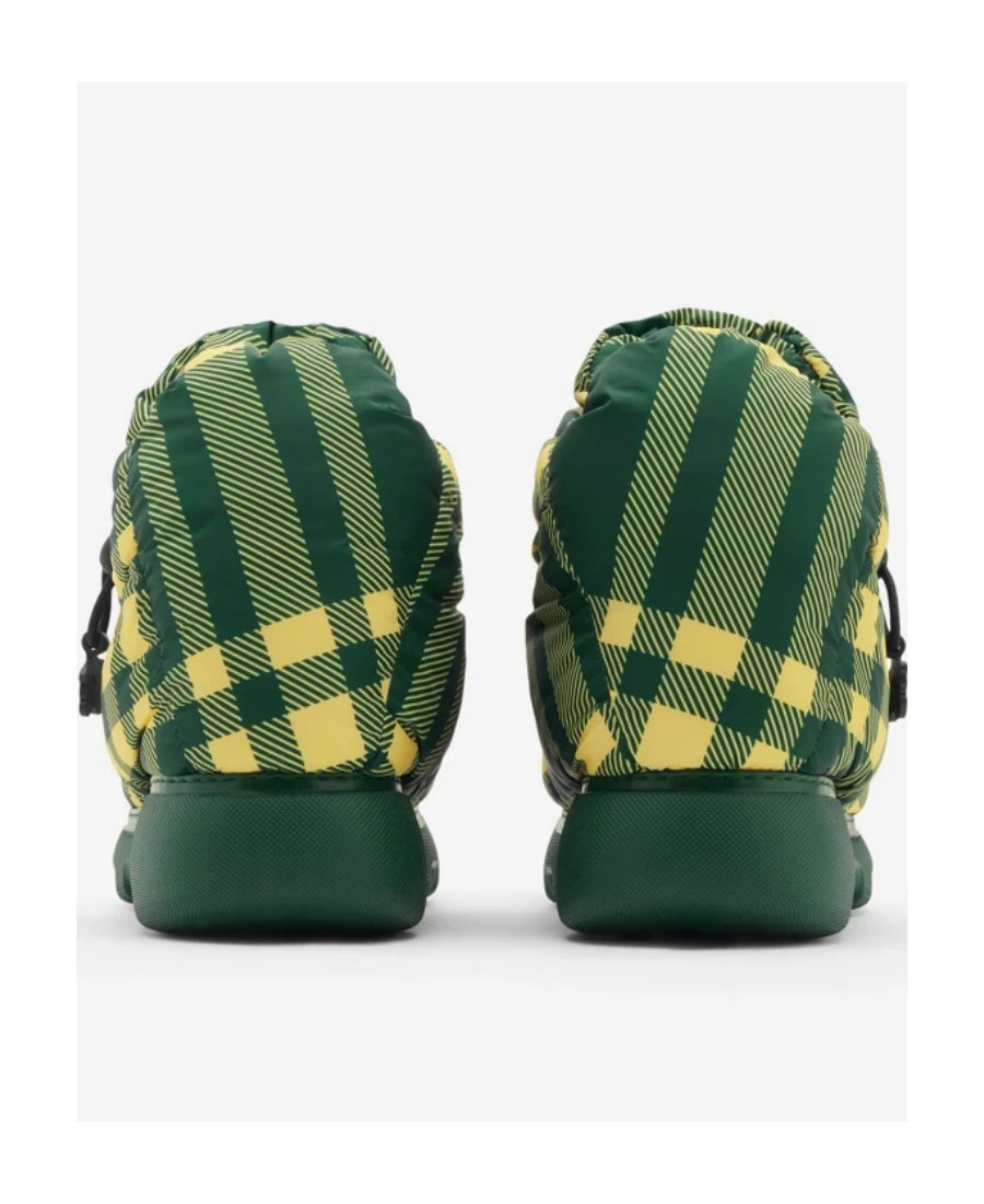Burberry Man Ankle Boots Green Size 9 Textile Fibers In Green