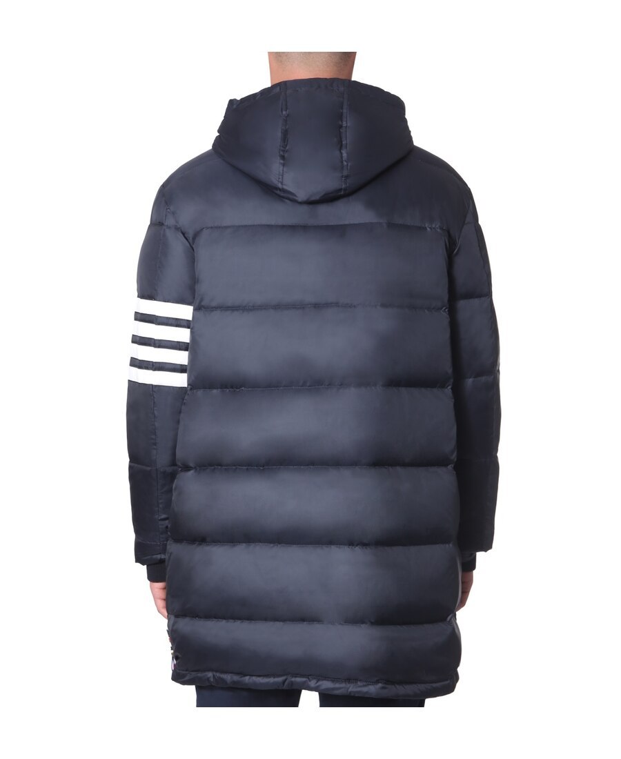 Shop Thom Browne 4-bar Matte Nylon Coat In Black