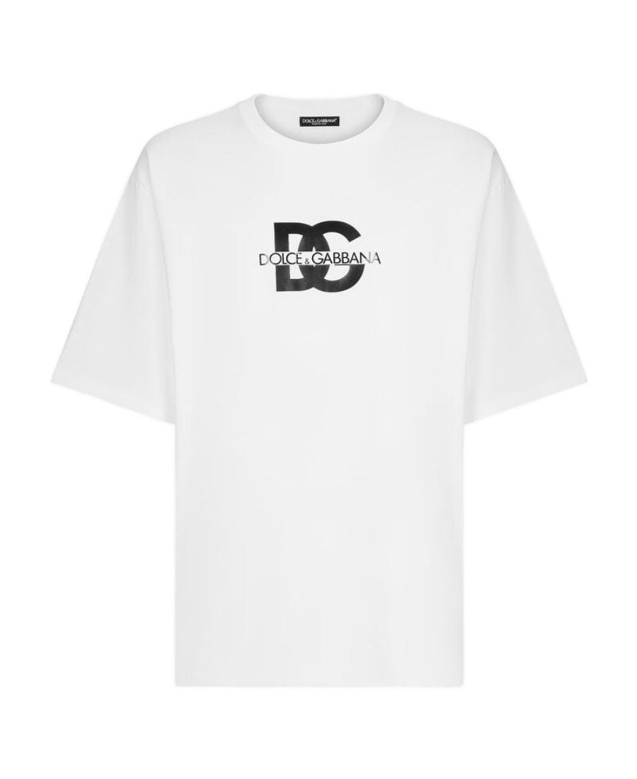 Dolce & Gabbana Bold Logo Print Crewneck T-shirt In White