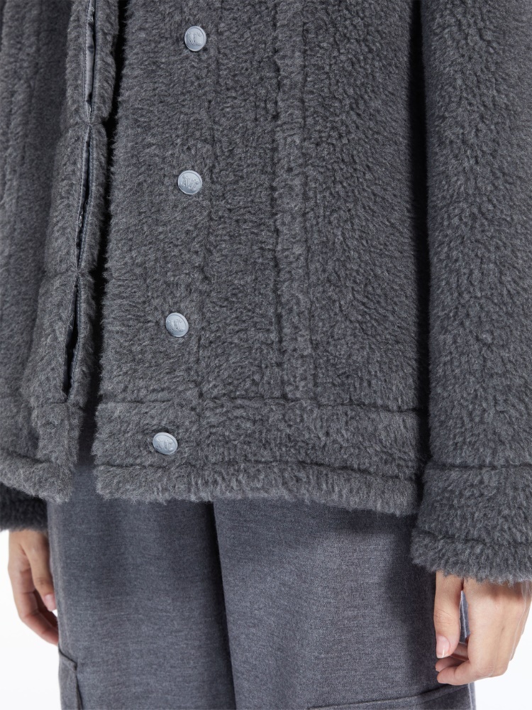 Shop Max Mara Short Casual Jacket In Gray