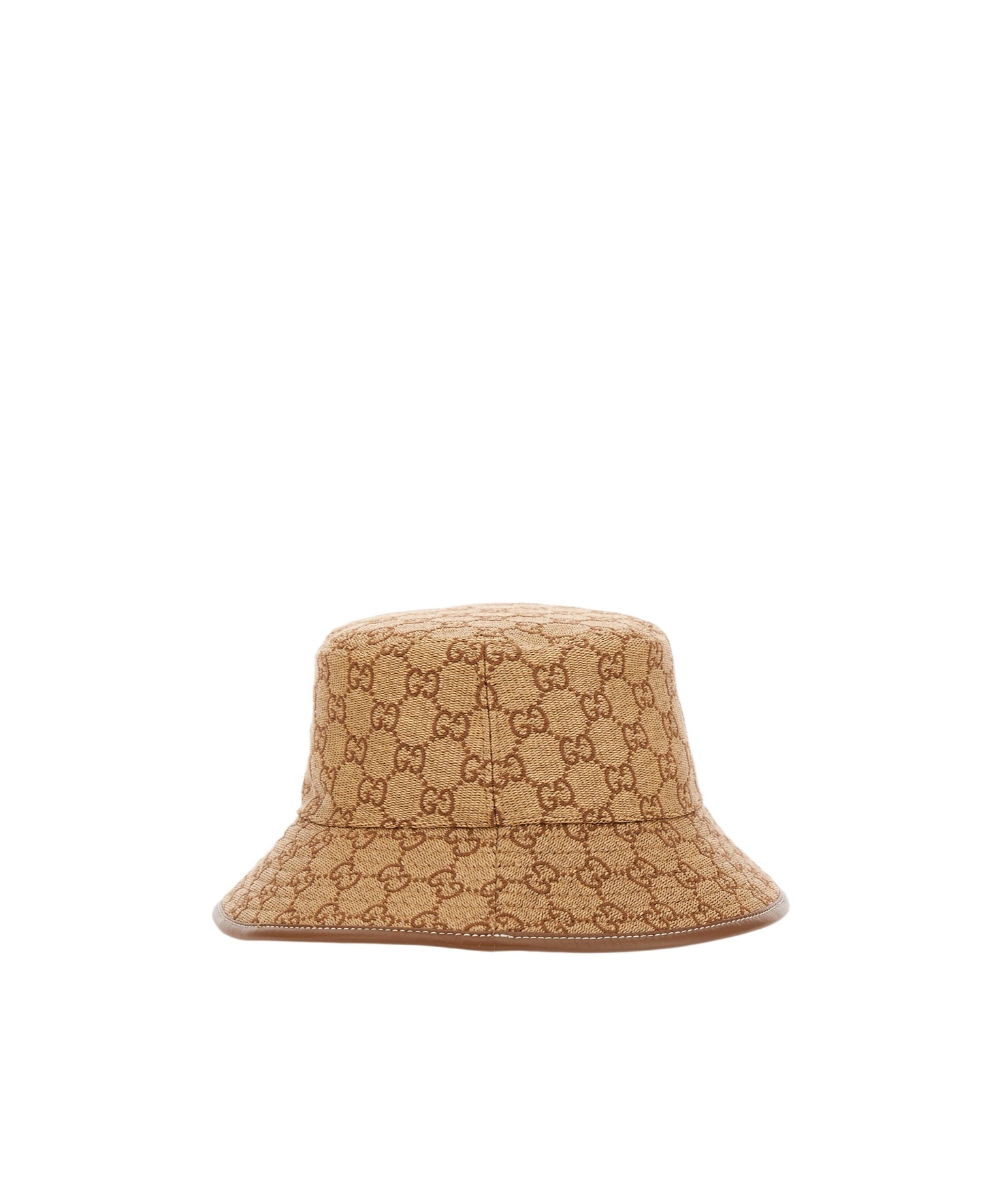 Gucci Wide Brim Stitched Detailing Hat In Nude