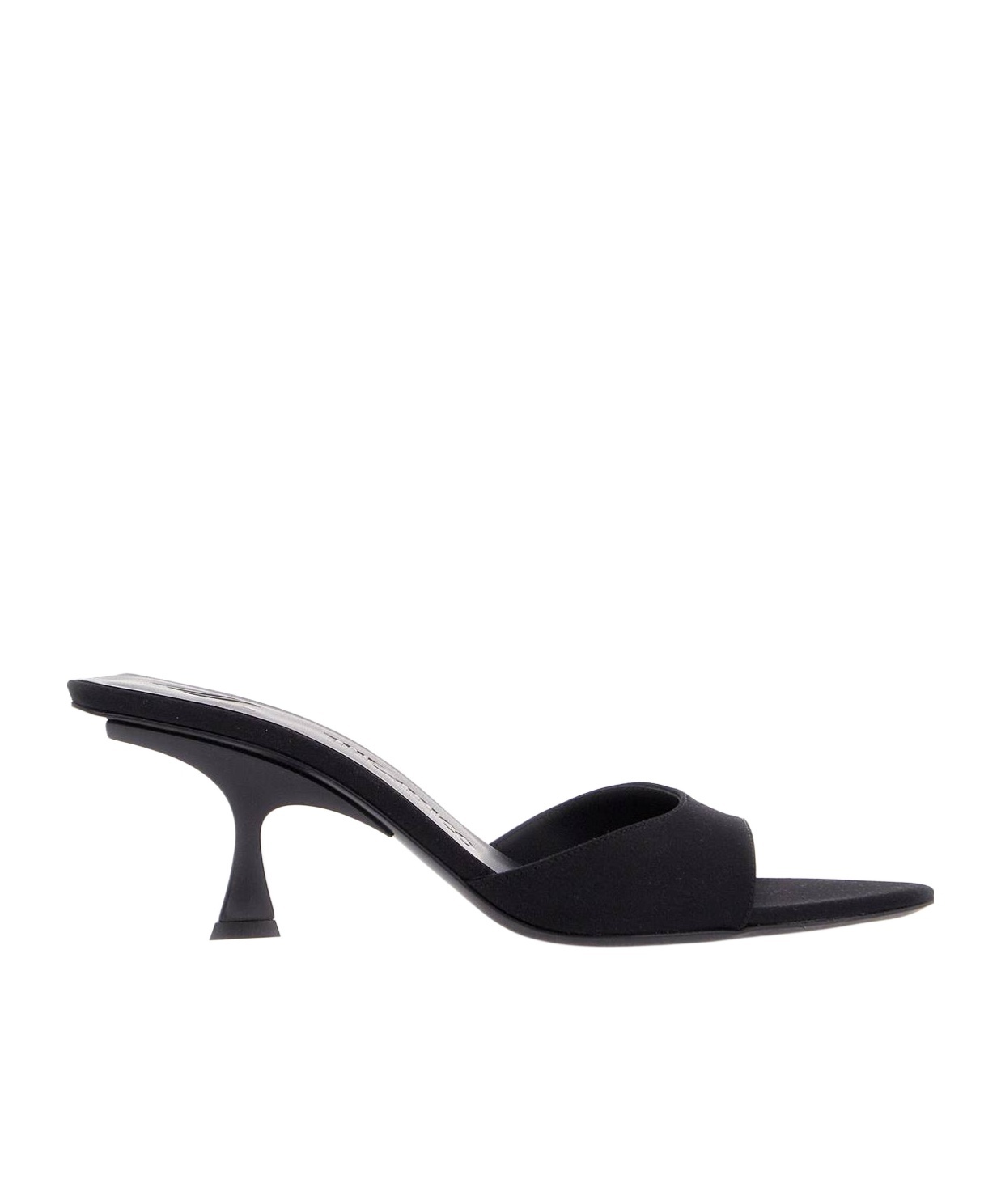 Attico Kitten Heel Open Toe Single Strap Mules In Black