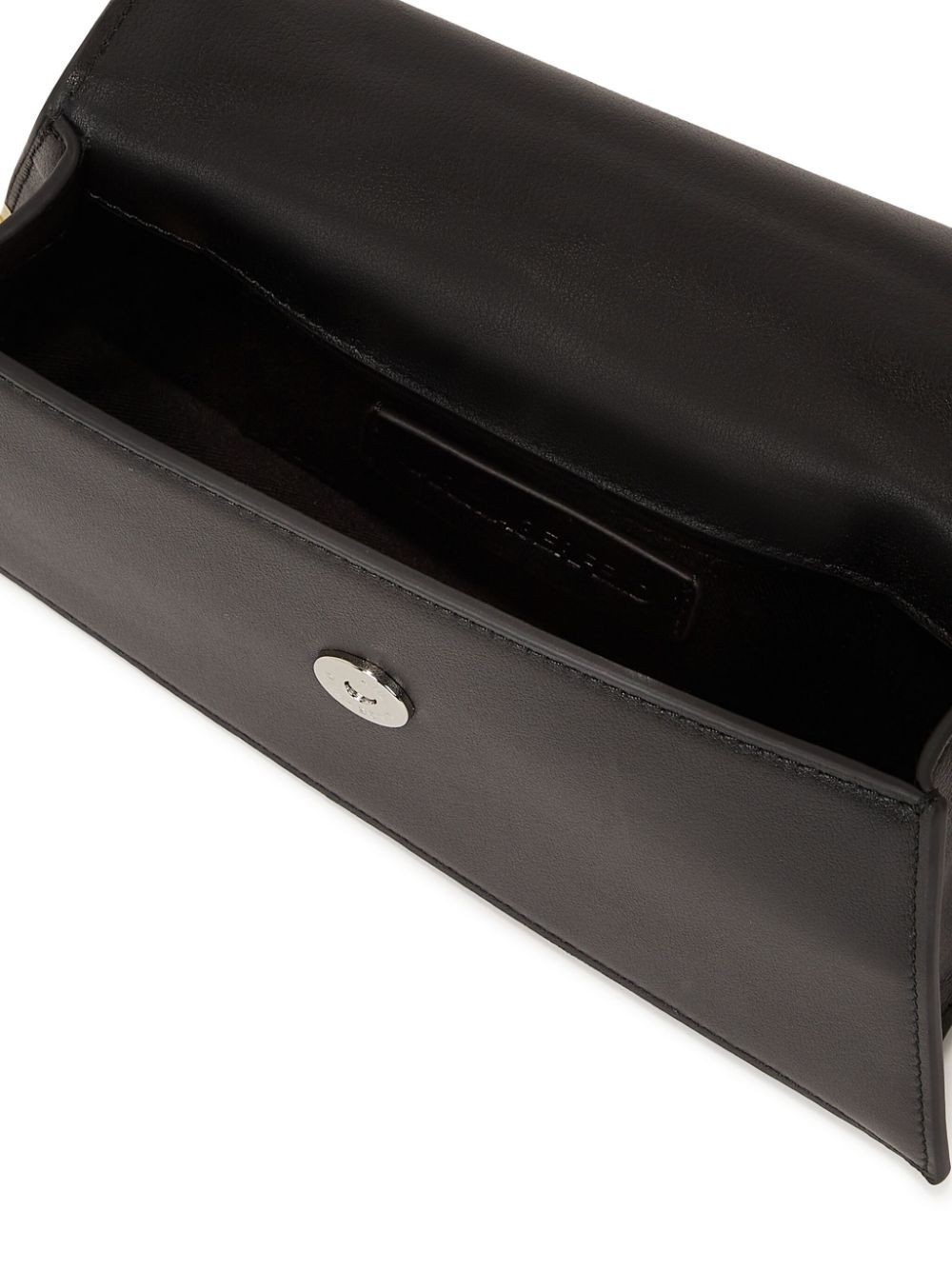 Karl Lagerfeld Signature Slim Leather Tote Bag In Black