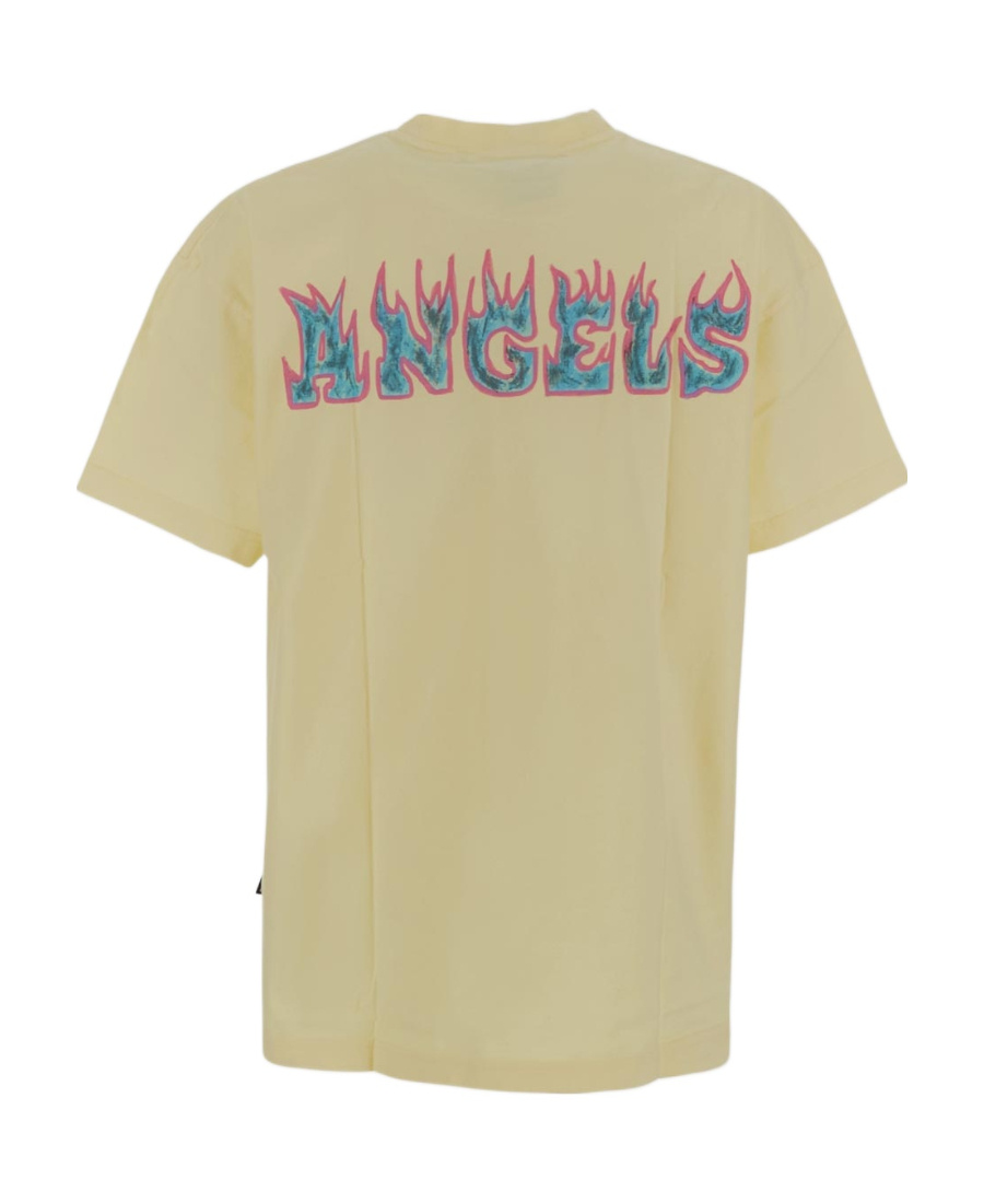 PALM ANGELS FLAMES LOGO-PRINT T-SHIRT