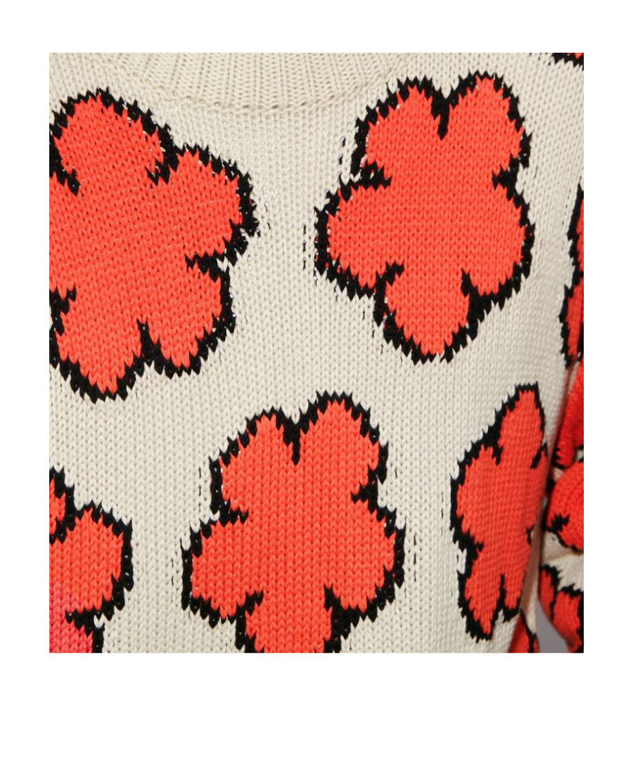 Kenzo Long-sleeved Round-neck Sweater In Nude