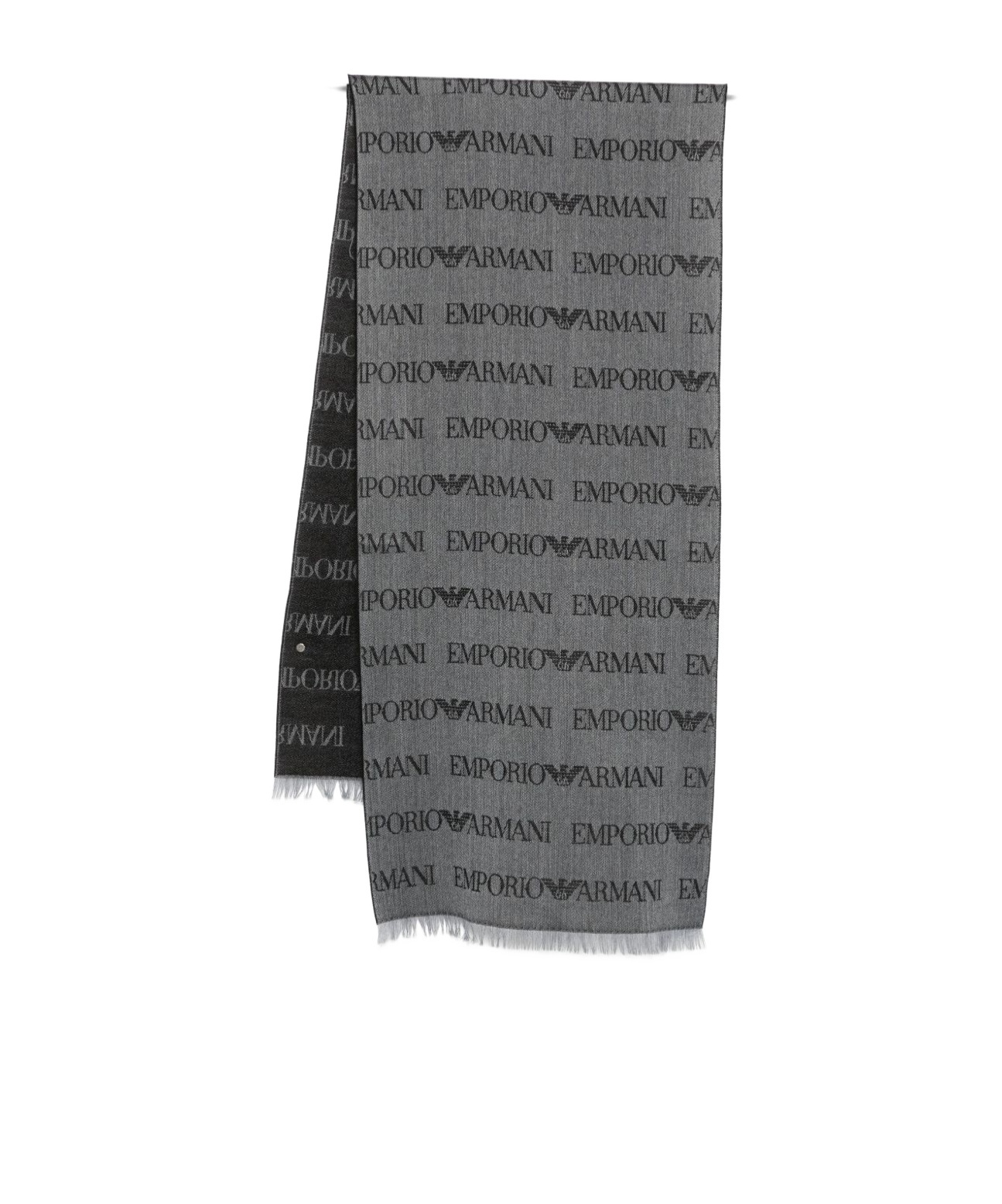 Emporio Armani Monogram-pattern Knitted Scarf In Multi