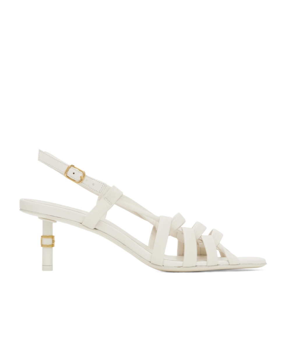 Chloé Marcie Leather Sandals In White