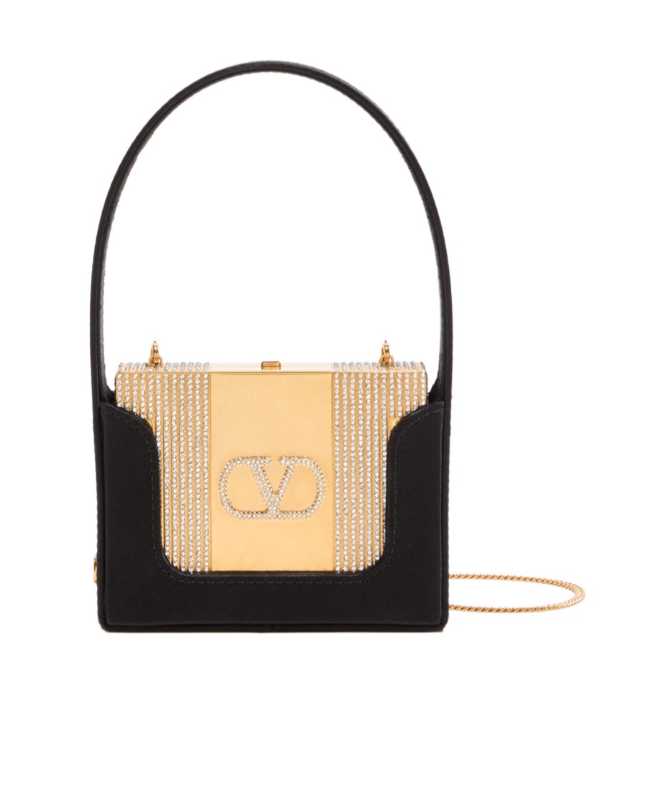 Valentino Minaumorphe Crystal-embellished Clutch