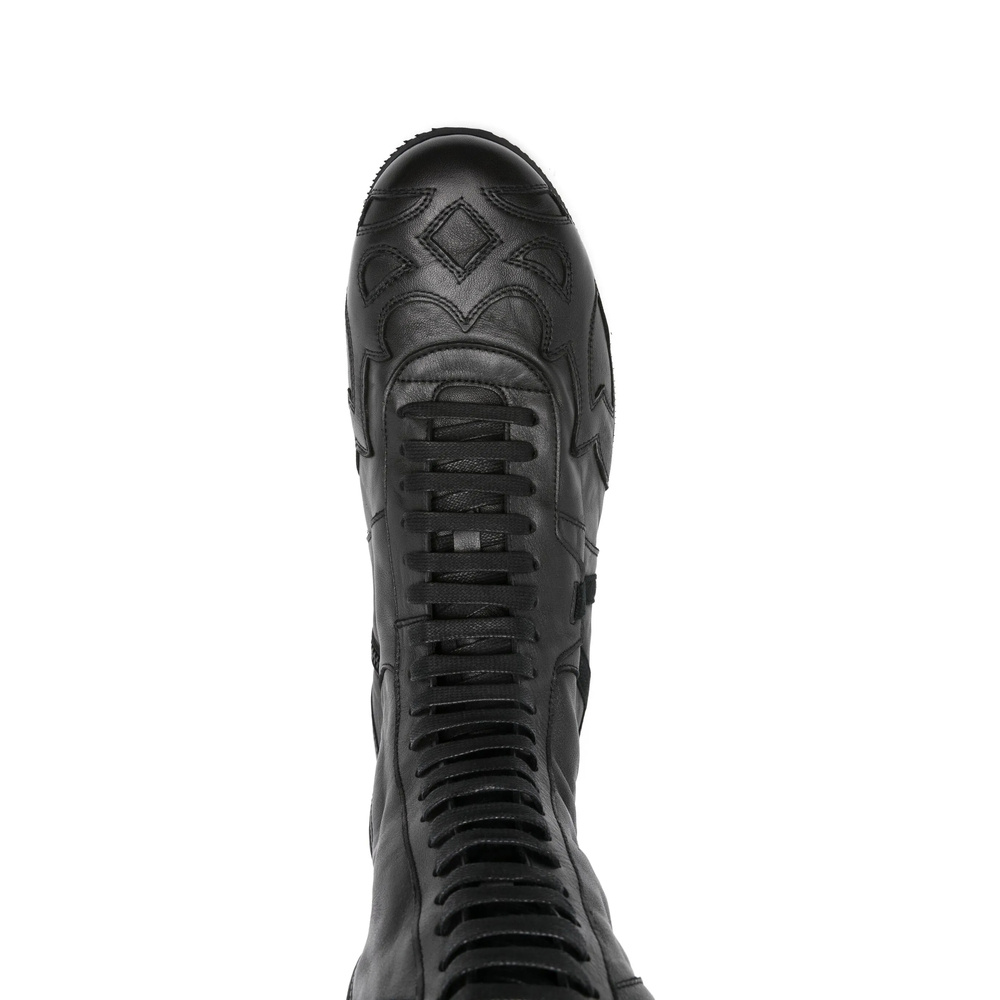 Ann Demeulemeester Palne High-top Boxing Sneakers In Black
