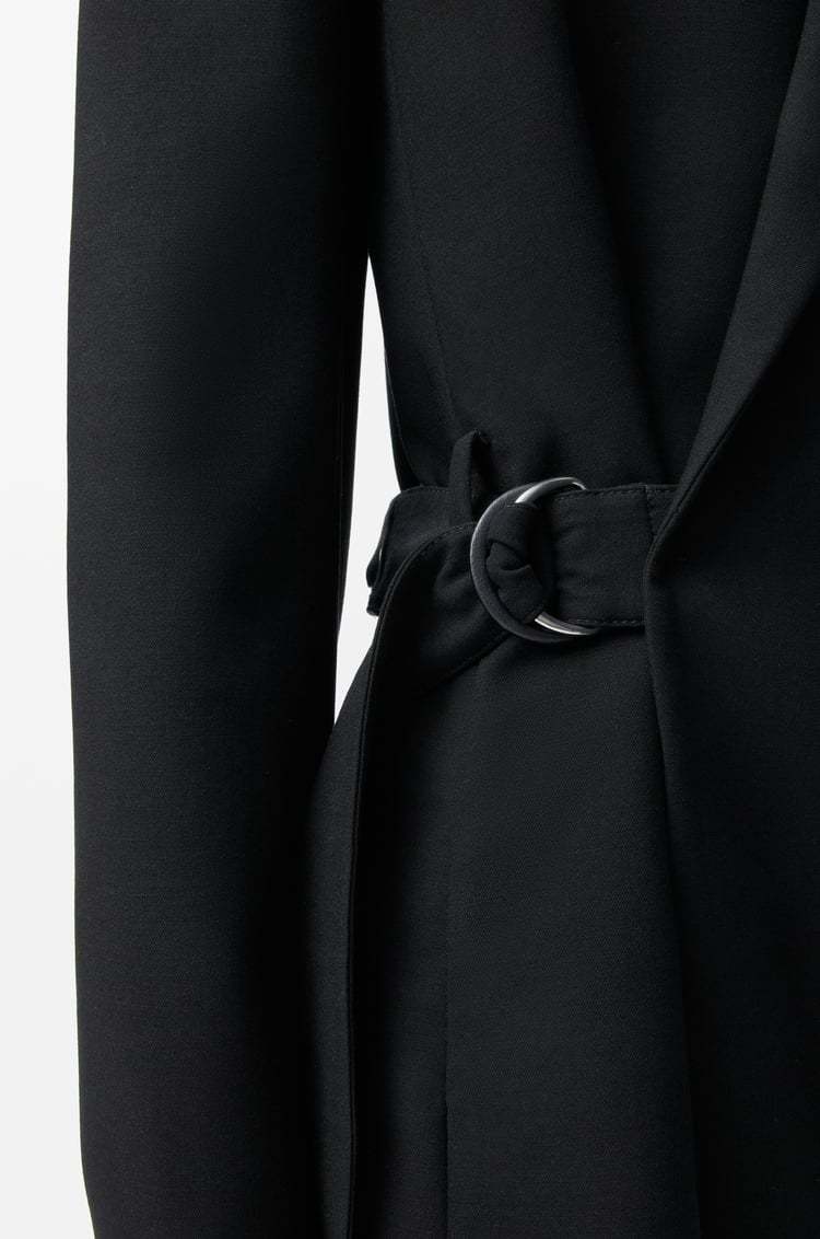 Loewe Draped Jacket In Wool In Black