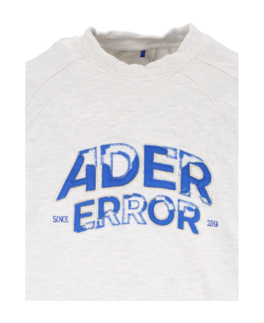 Ader Error Logo Round-necked Sweater In White