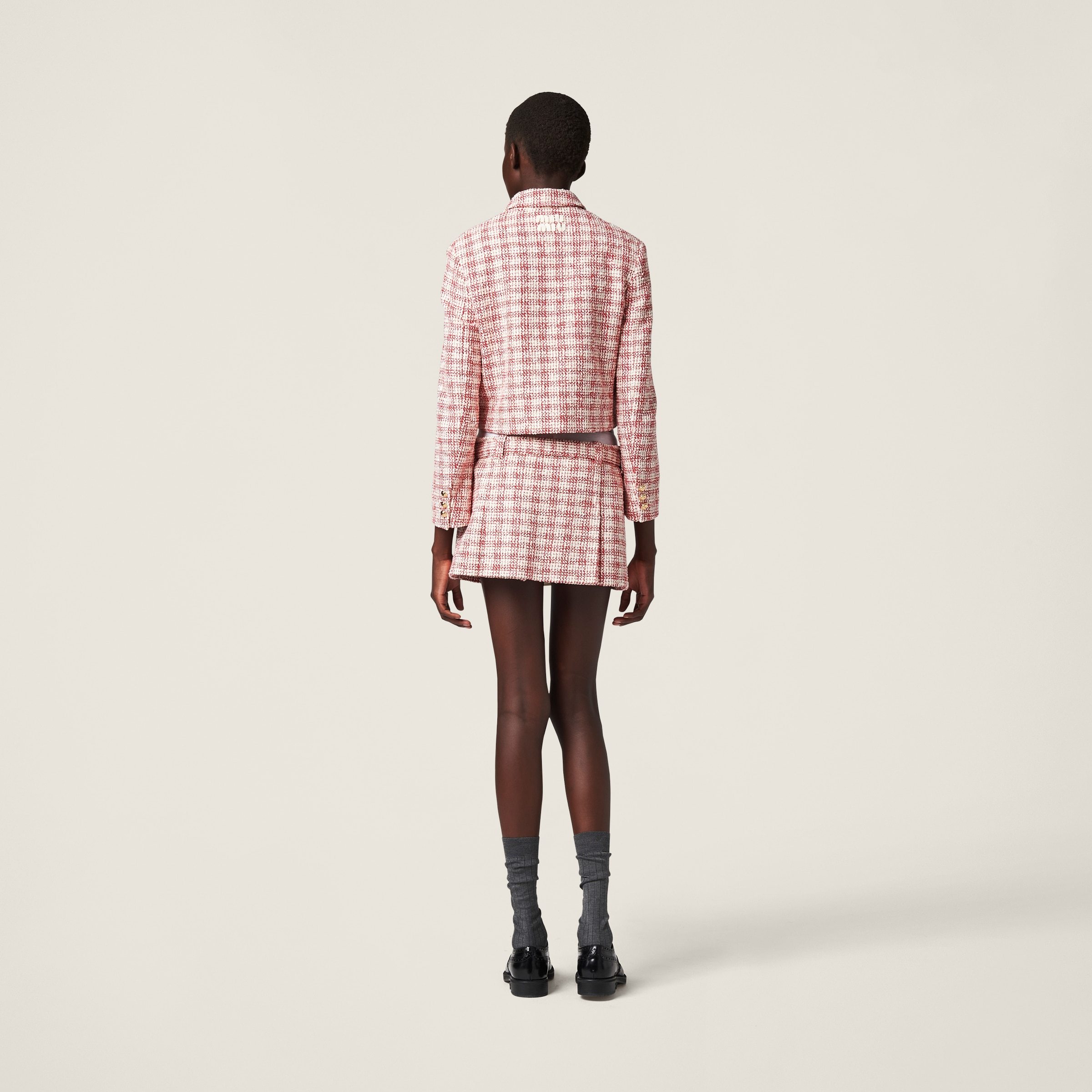 MIU MIU PLAID MINISKIRT