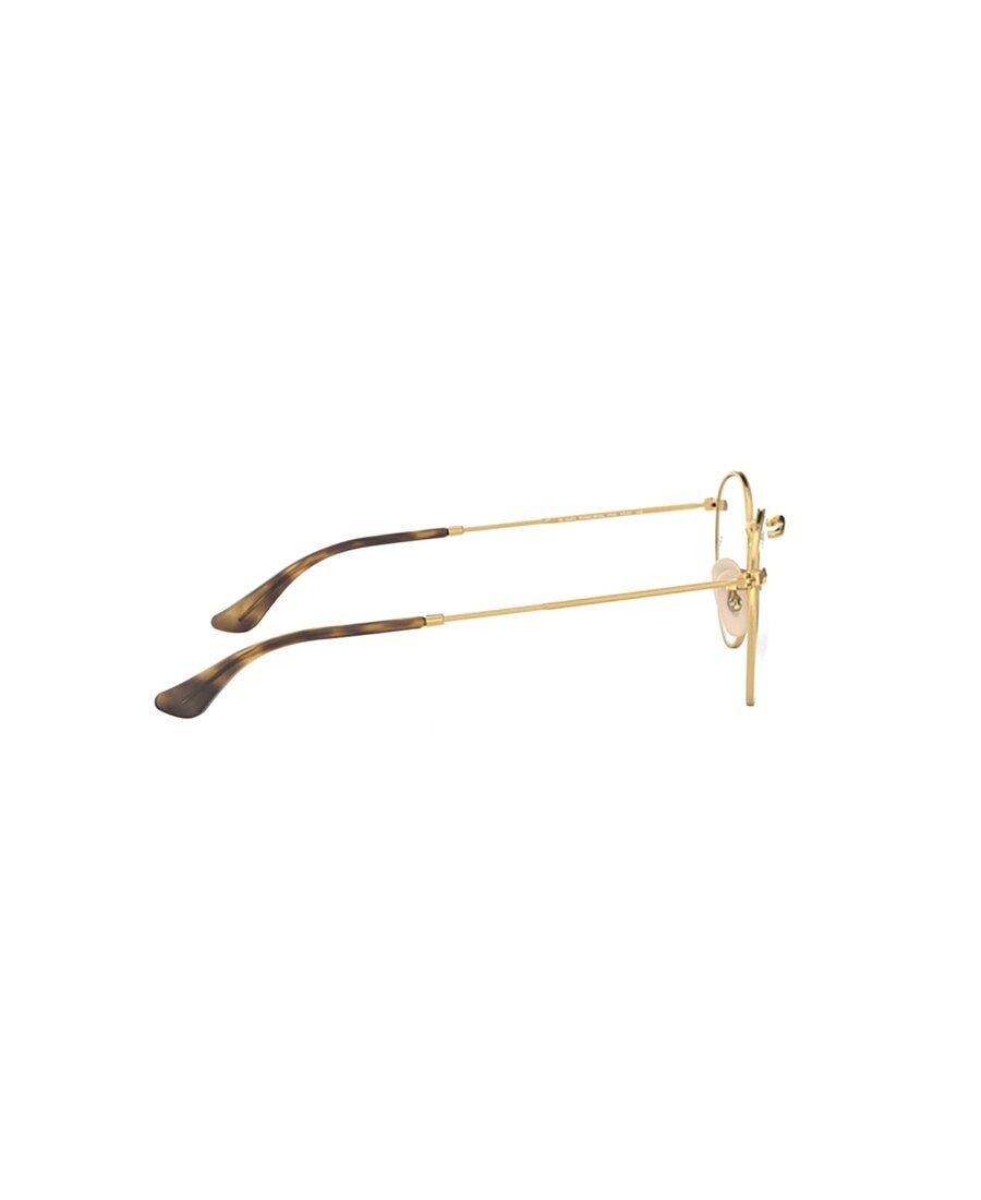 Ray Ban Round-frame Metal Glasses In Gold