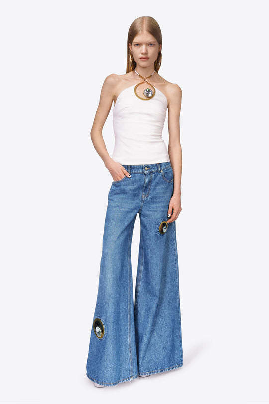 Area Wide-leg Jeans In Blue