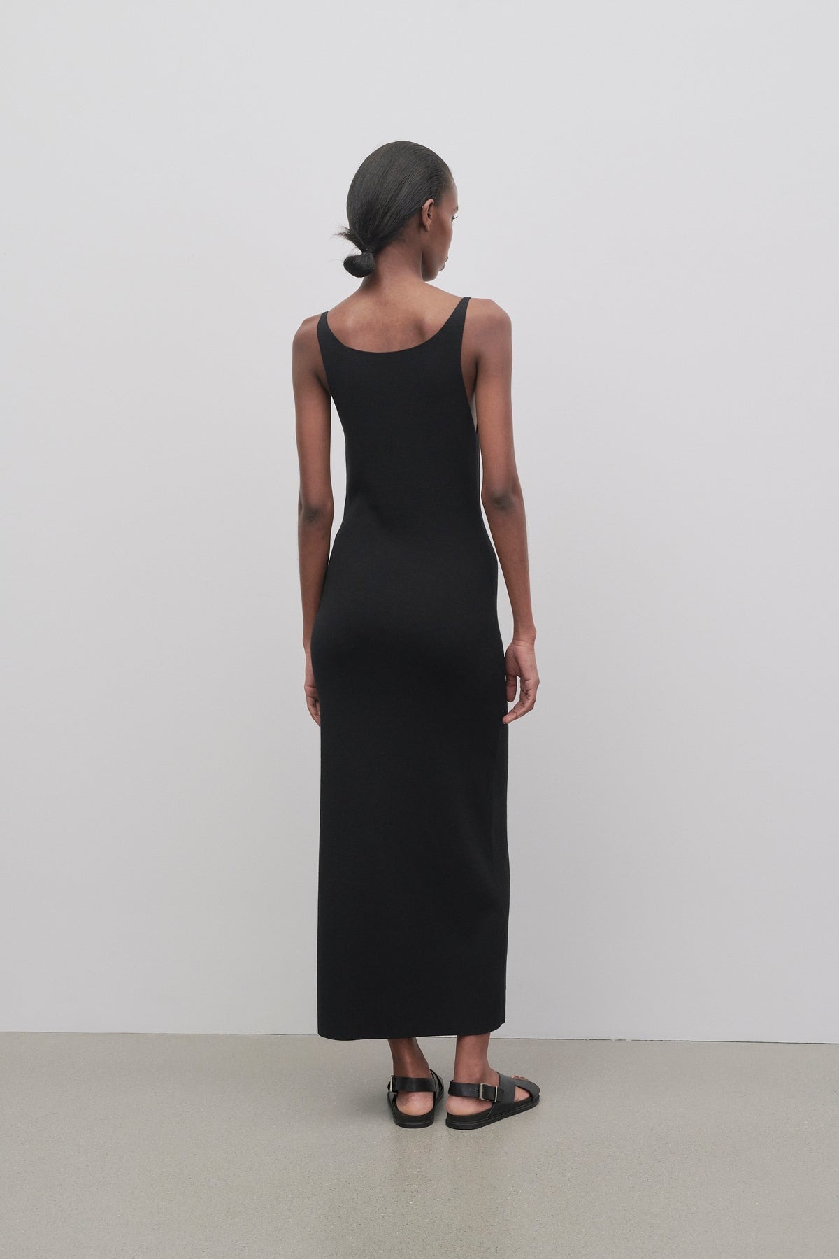The Row Wool Vest Dress In Black