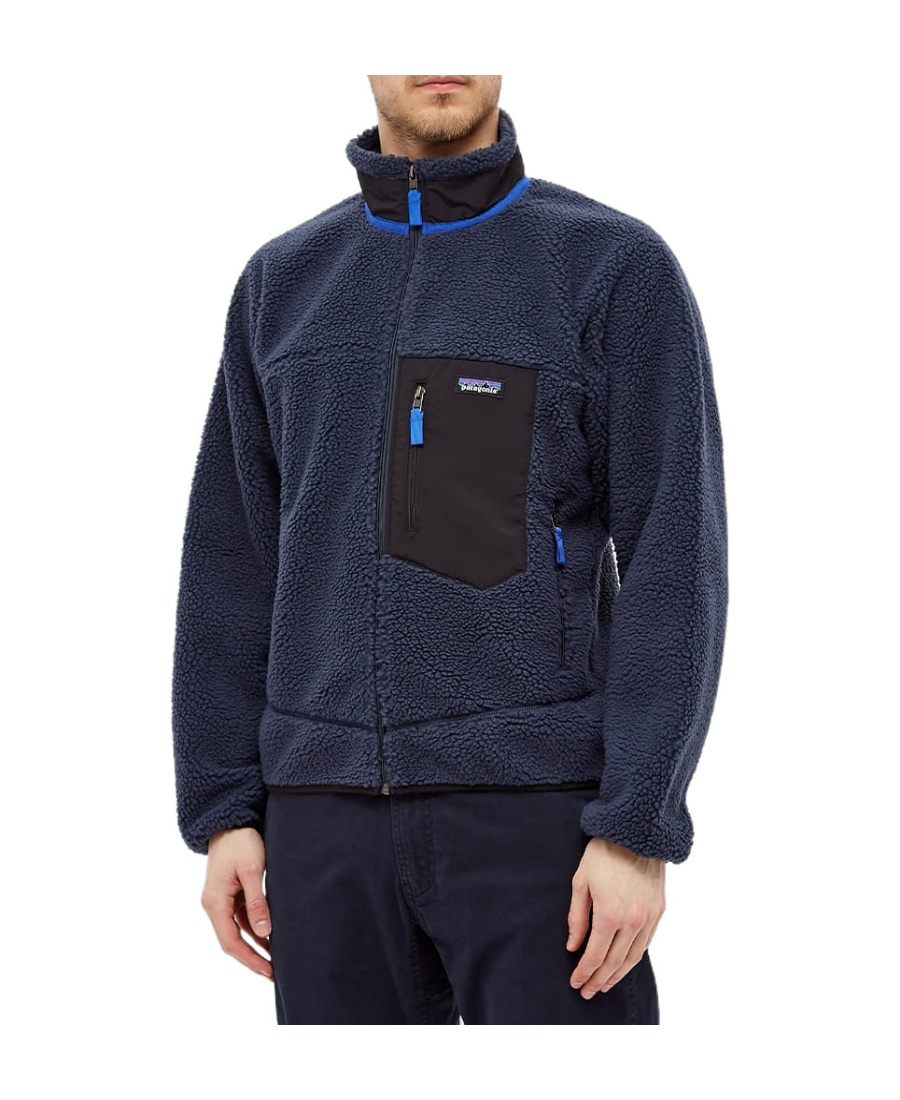 Patagonia Logo Zipper Casual Jacket In Black