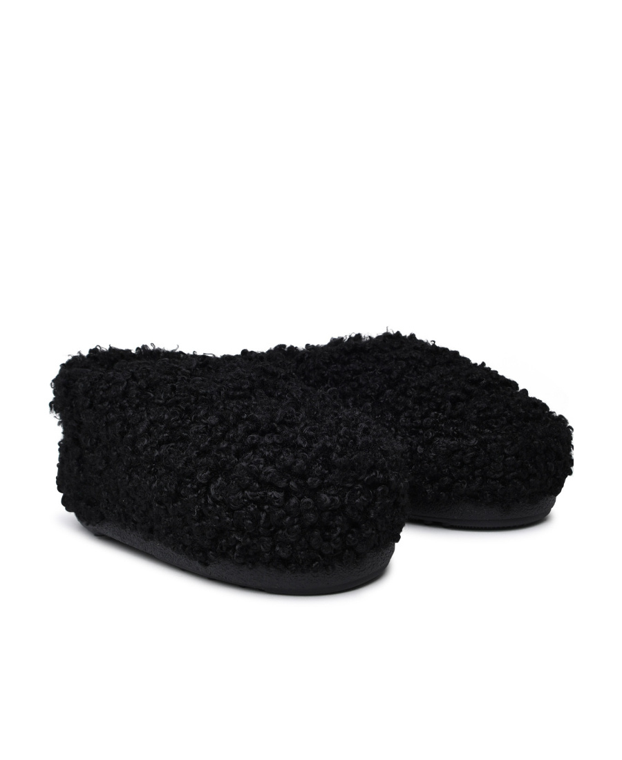 Moon Boot Faux Curly Logo Band Sandals In Black