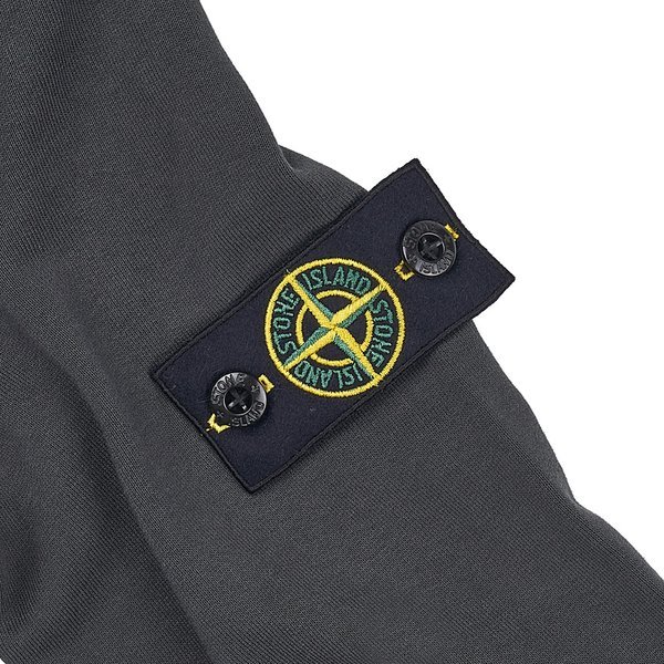Stone Island Hooded Sweater In Charcoal-grey