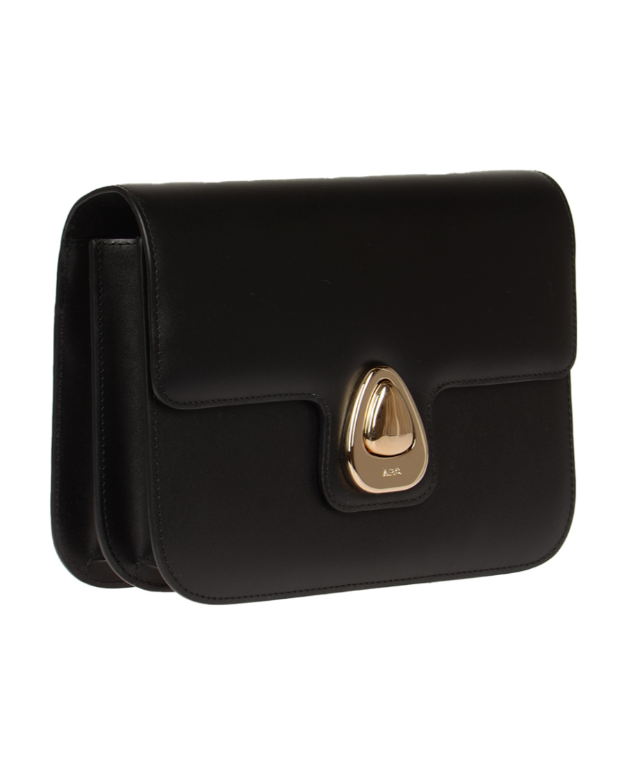 Apc A.p.c. Astra Foldover Small Shoulder Bag In Black