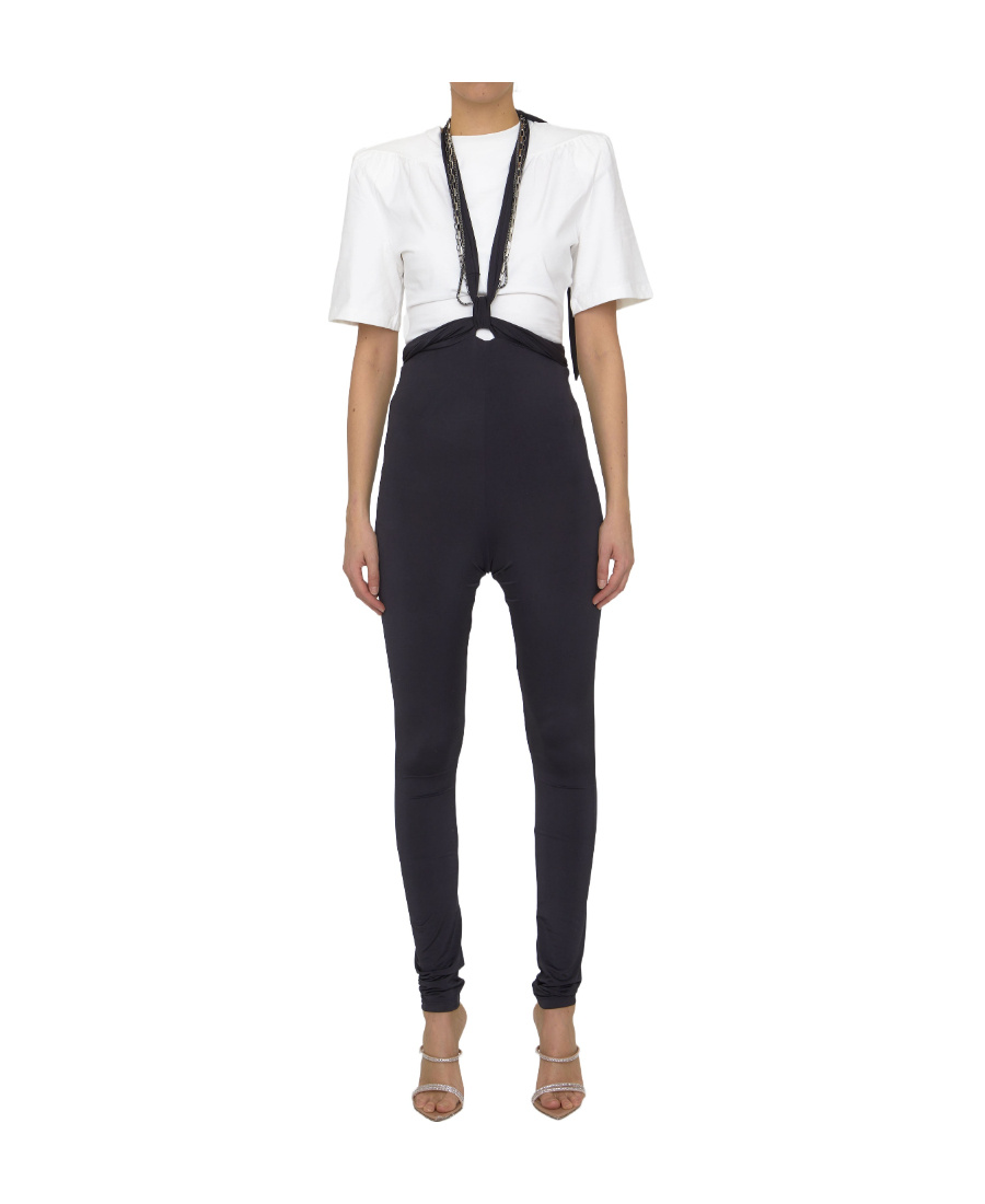 Attico Ruby Pants With A Neck Sash In Black