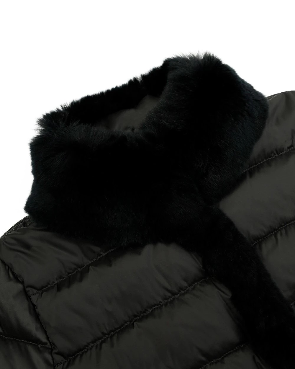 Weekend Max Mara Logo Quilted Down Jacket In Black