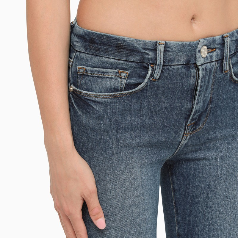 Frame Woman Jeans Blue Size 28 Cotton, Rayon, Elastane In Blue