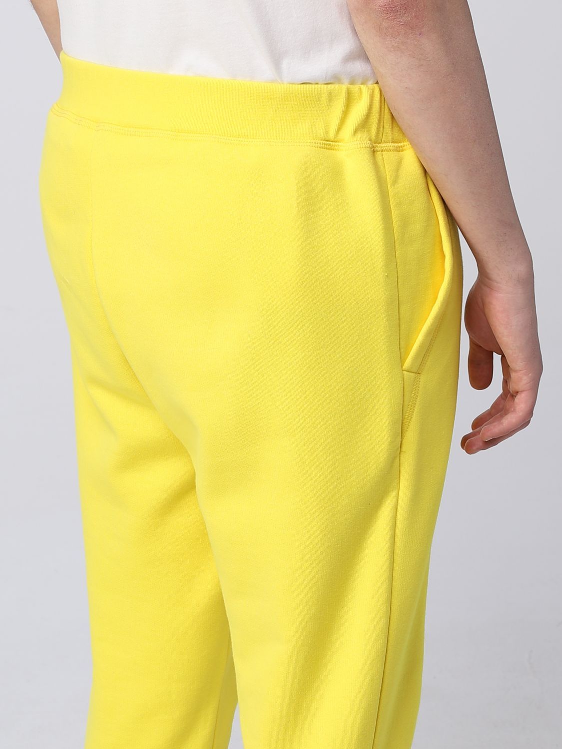 Dsquared2 Printed Casual Pants In Yellow