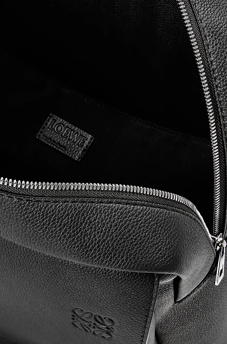 Loewe Military Backpack In Soft Grained Calfskin In Black