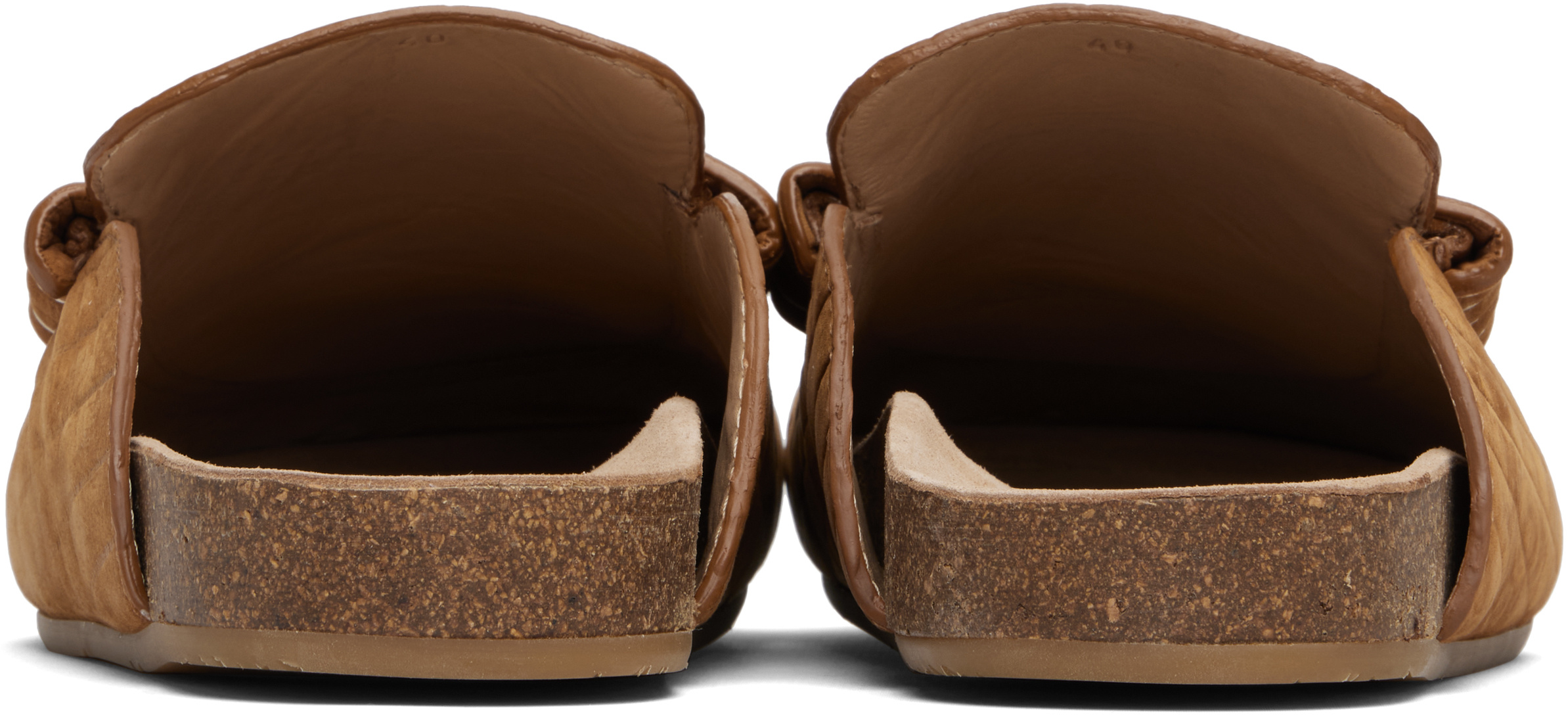 Jw Anderson Stitch Mules In Brown