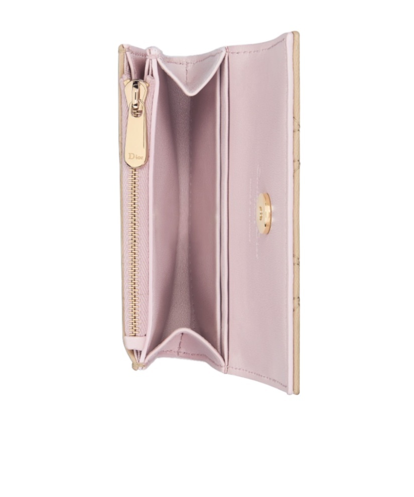 Dior Folding Wallet In Nude