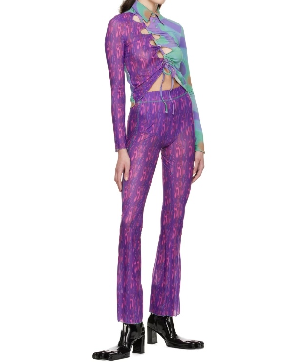 Avavav Lapel Long-sleeved Top In Purple