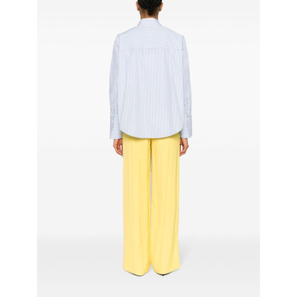 Shop Victoria Beckham Long-sleeved Striped Shirt In White