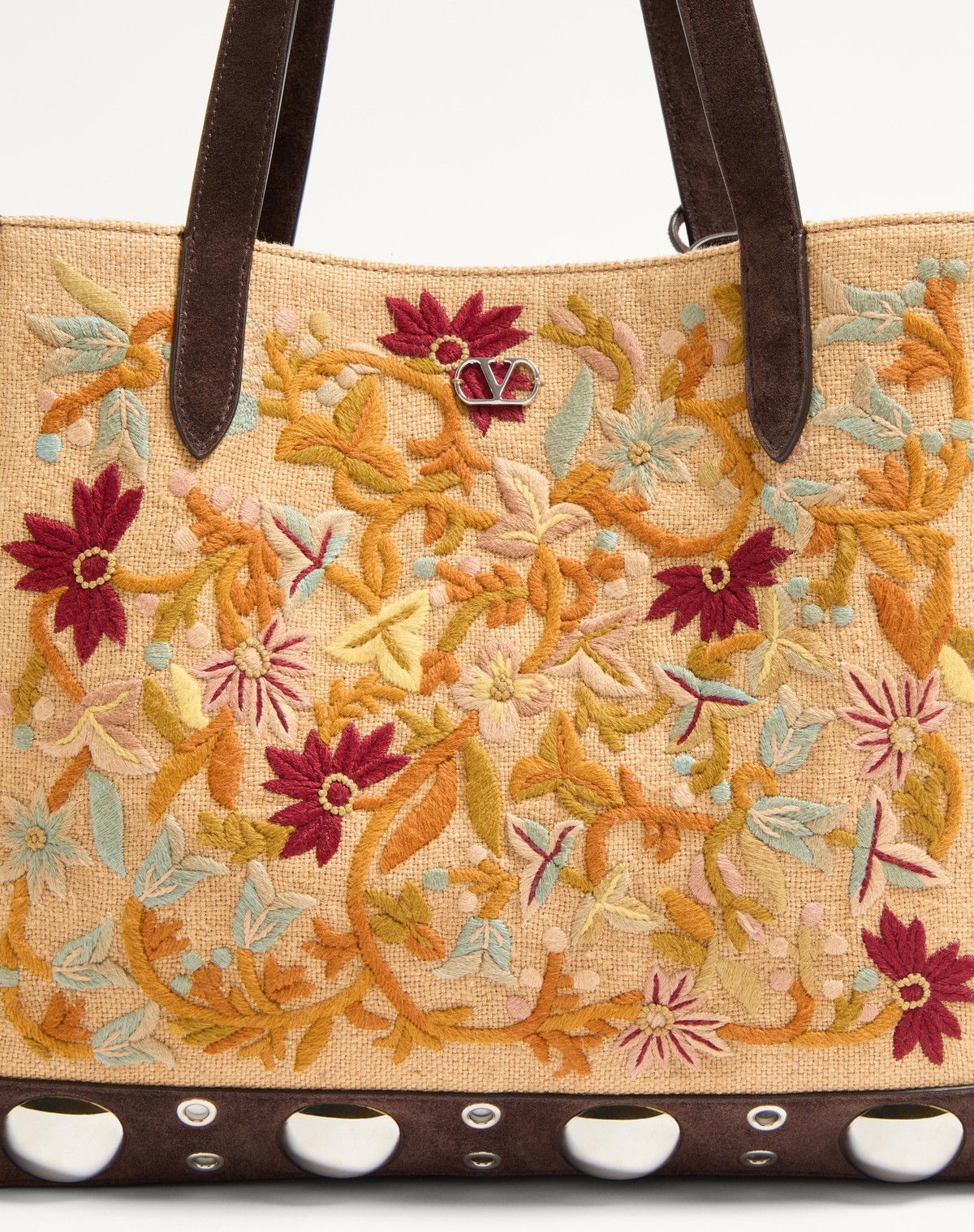 Valentino Suede Nellcote Tote Bag In Multi-color