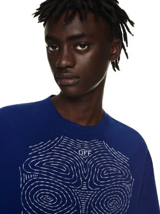 Shop Off-white Body Stitch T-shirt In Blue
