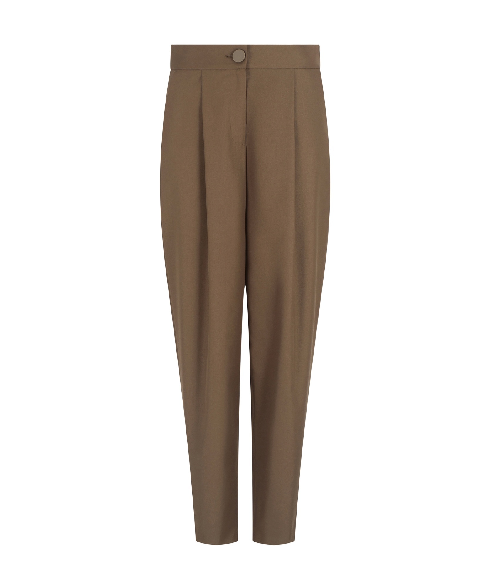 Shop Armani Exchange Pleated Casual Pants In Tan