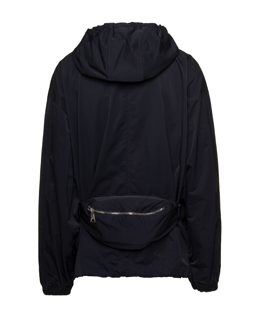 Bottega Veneta Button-up Hooded Jacket In Black