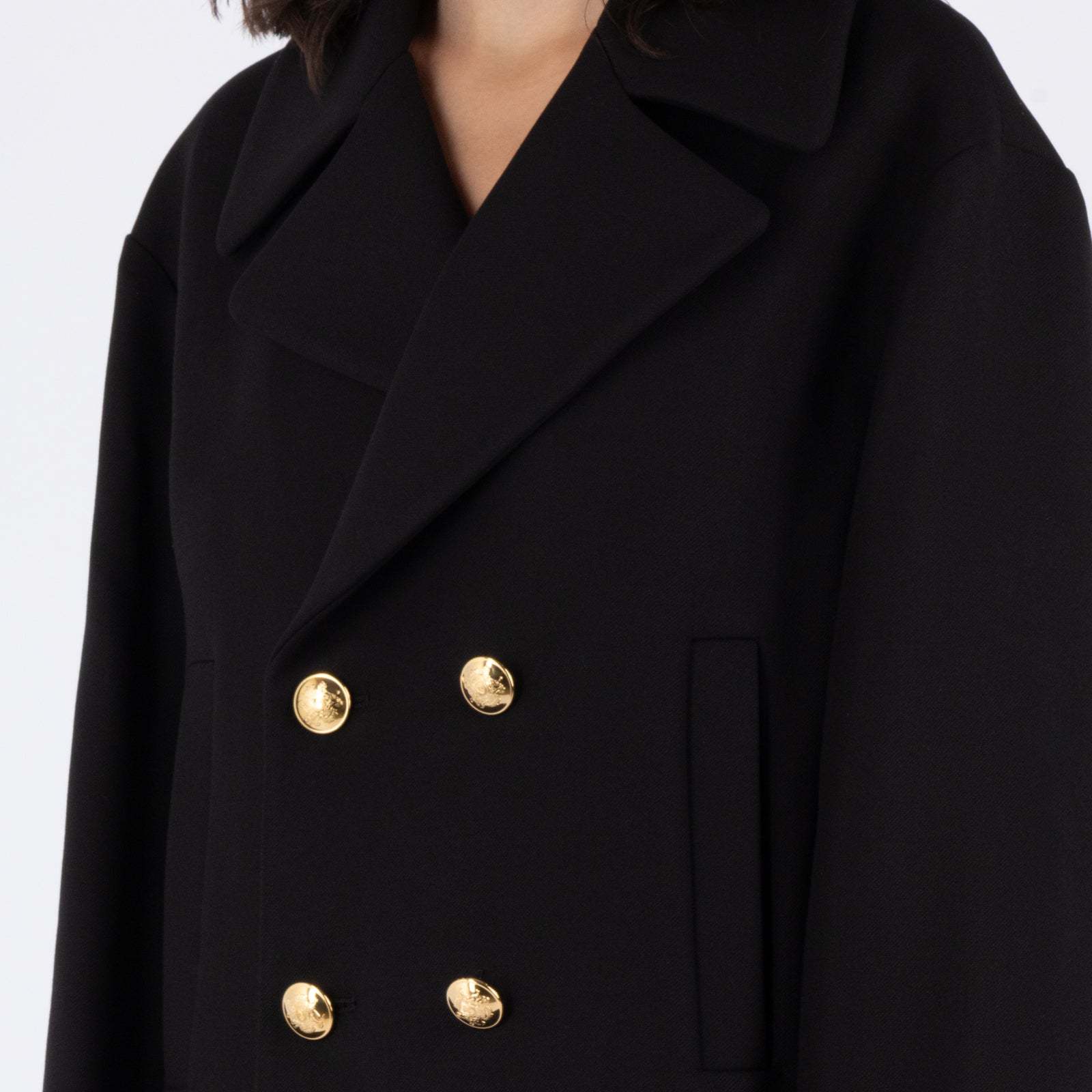 Nili Lotan Double Breasted Casual Jacket In Black