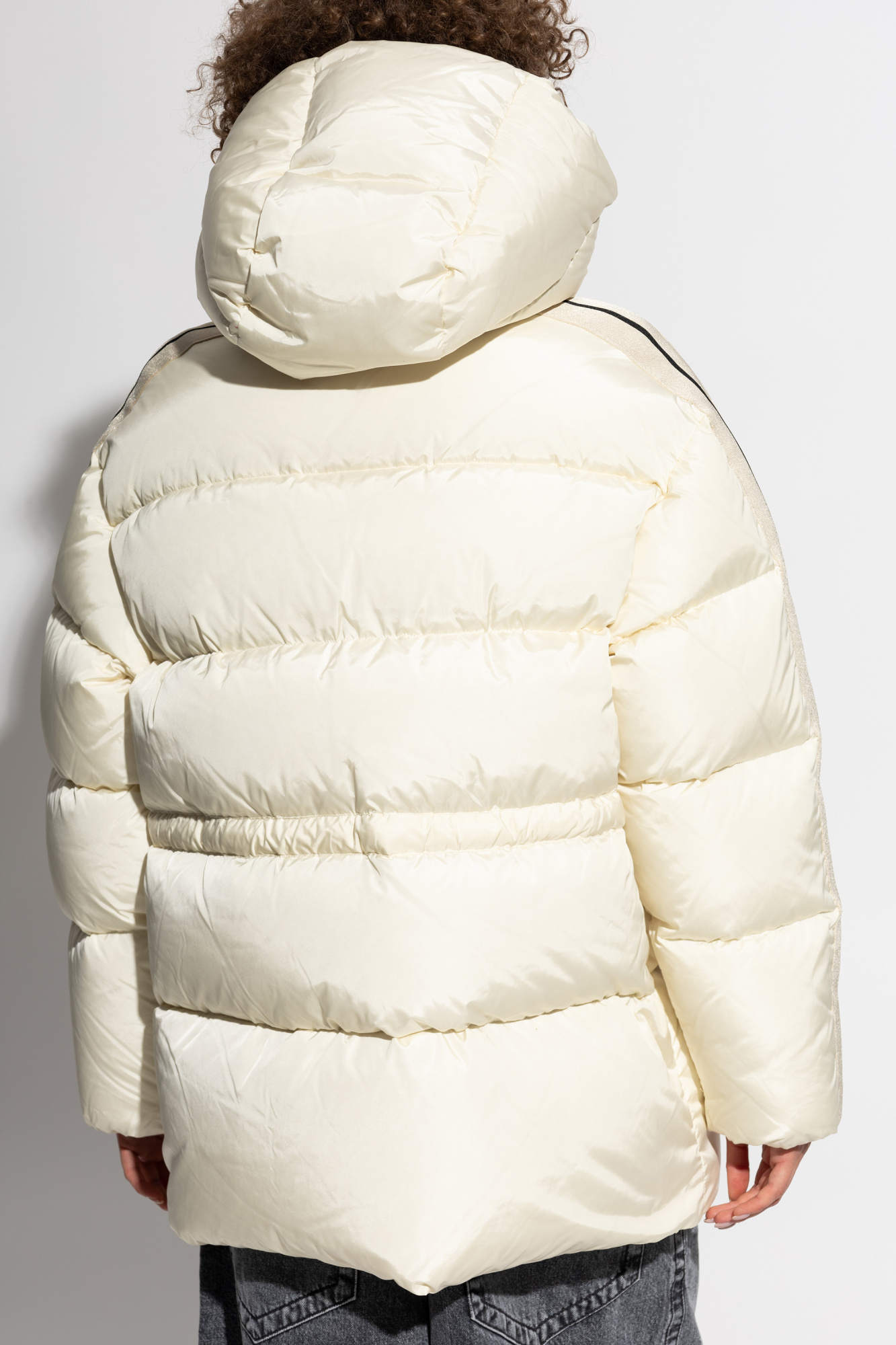 Palm Angels Logo-print Puffer Jacket In White