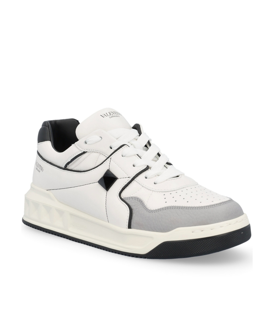 Valentino Garavani Multicolor Nappa Leather One Stud Sneakers In White