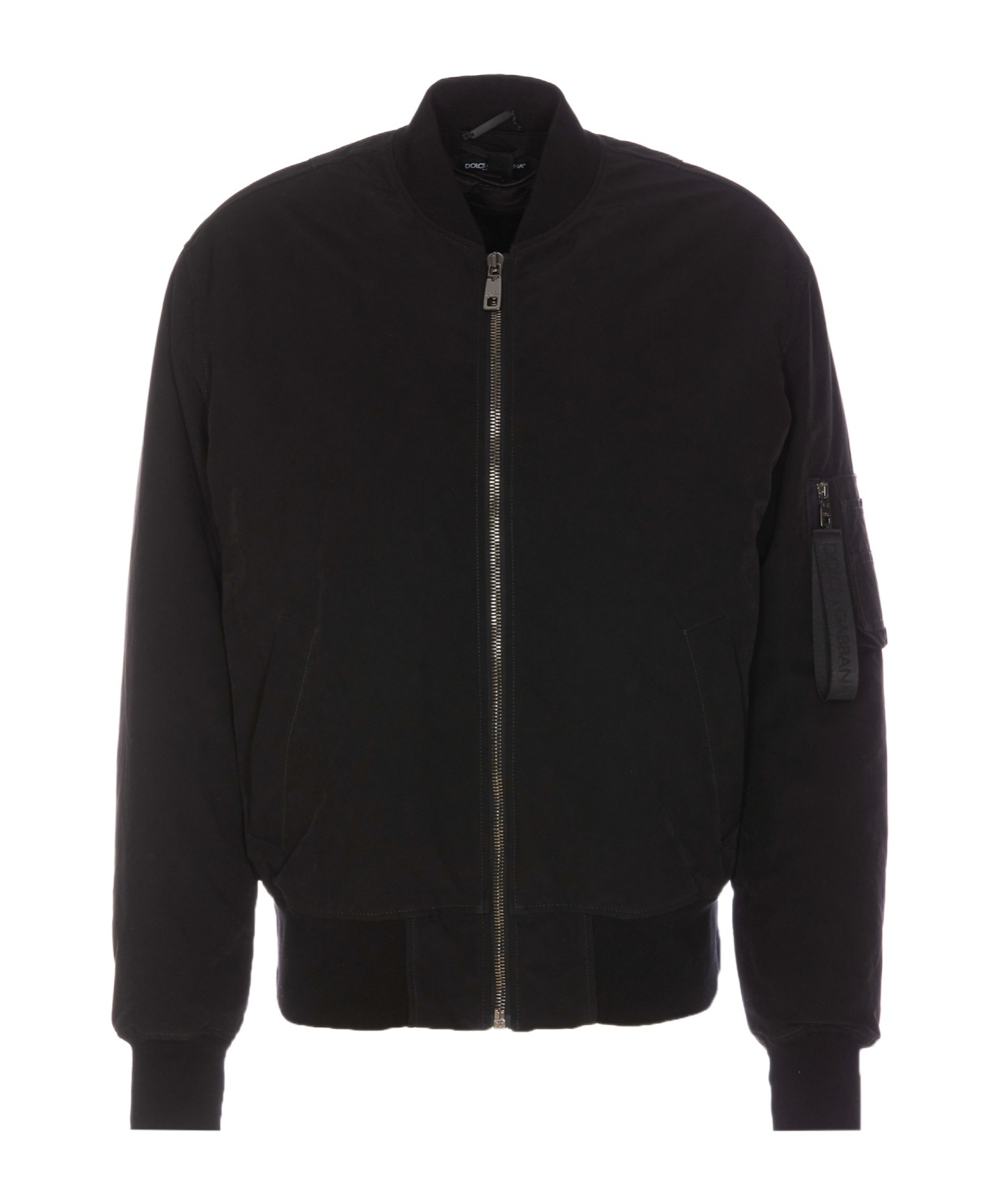 Dolce & Gabbana Bomber Jacket In Technical Fabric In Black